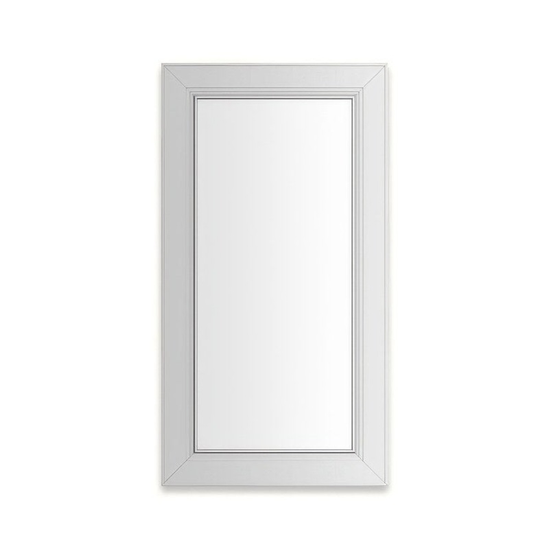 Medicine Cabinet Main Line 16 x 40 Inch 1 Doors Framed Mirror Chrome Flat Top Merion Frame Slow Close Hinges 4 Inch