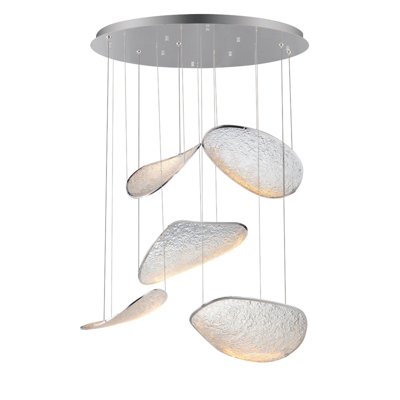 Moonscapes 5-Light LED Pendant Polished Chrome