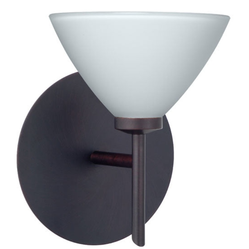 One Light Wall Sconce from the Kona Collection in Bronze Finish by Besa