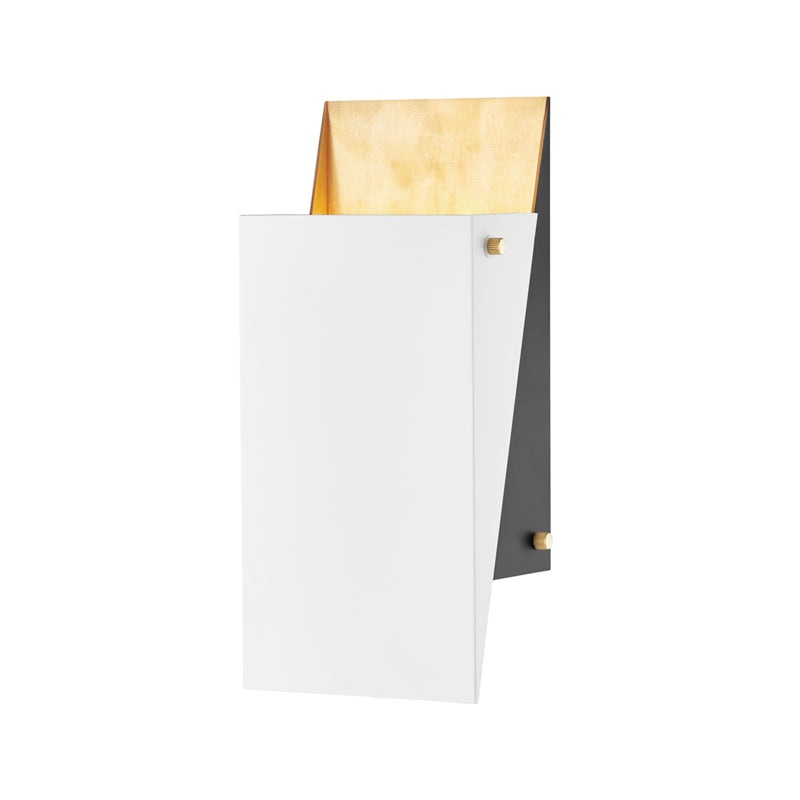 One Light Wall Sconce from the Ratio Collection in Aged Brass Finish by Hudson Valley