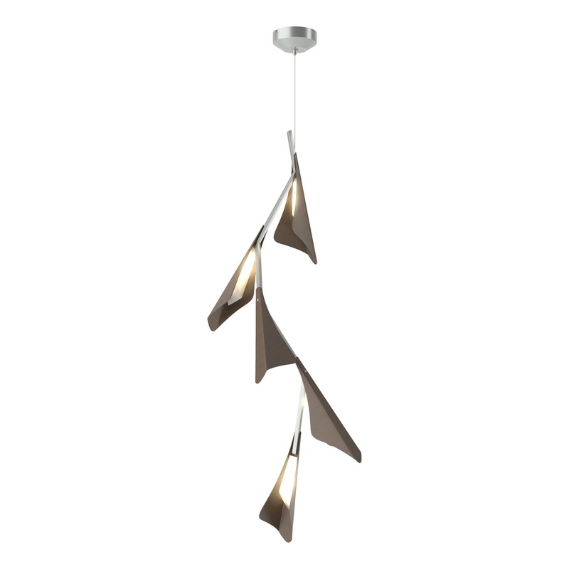 Plume 5-Light LED Pendant Vintage Platinum Bronze