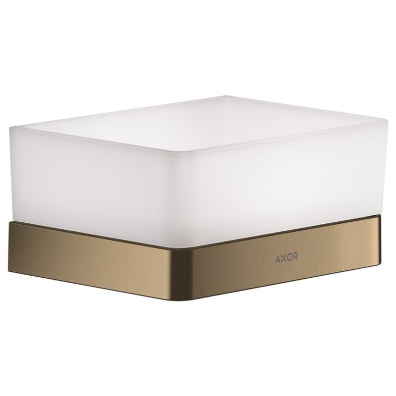 Shower Basket Universal SoftSquare Brushed Bronze 6 Inch Metal/Glass Wall Mount