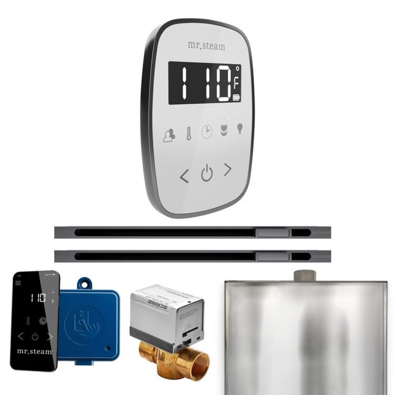 Steam Kit ButlerFlex Max Linear White/Satin Steel Control Package for MS4/MS5/MX6