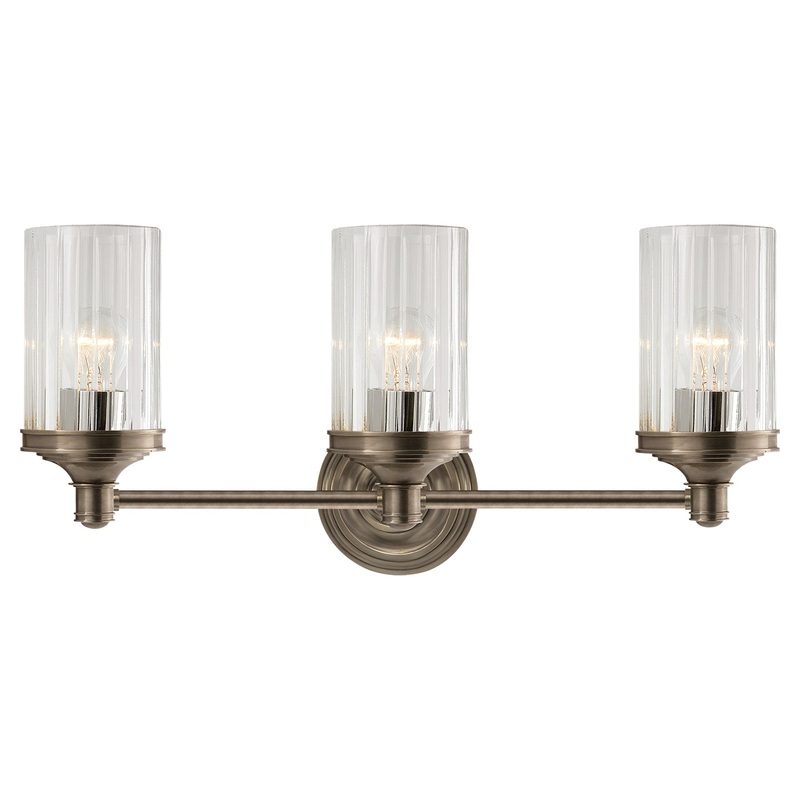 Three Light Wall Sconce from the Ava Collection in Antique Nickel Finish by Visual Comfort Signature