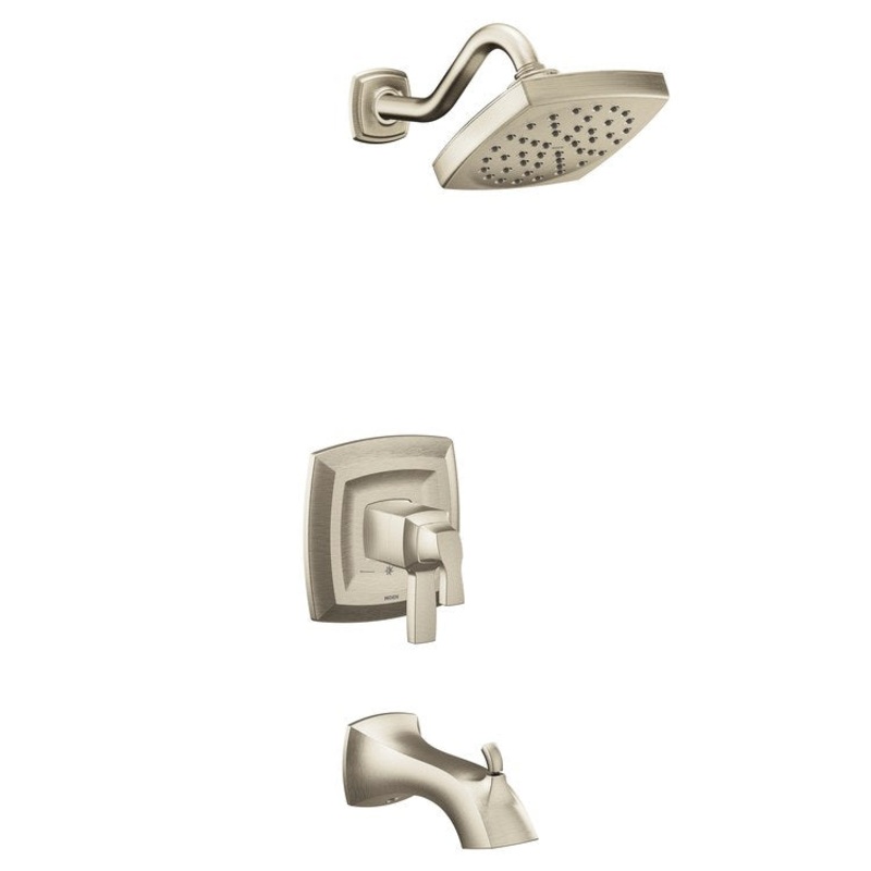 Tub and Shower Trim Voss M-Core 4-Series 2 Lever Brushed Nickel WaterSense ADA 1.75 Gallons per Minute