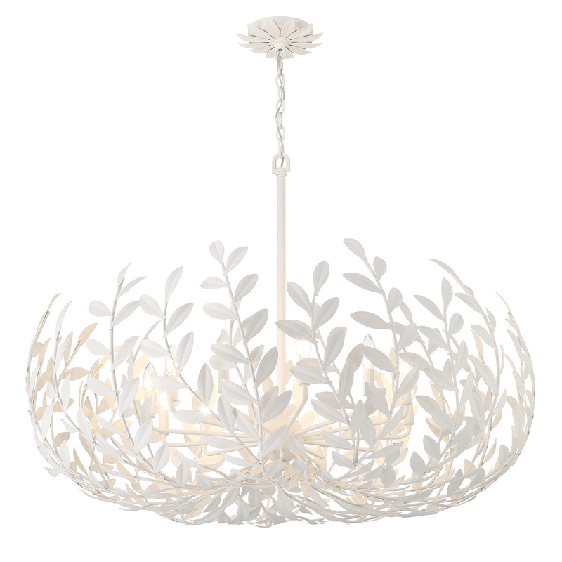 12 Light Chandelier from the Broche Collection in Matte White Finish by Crystorama