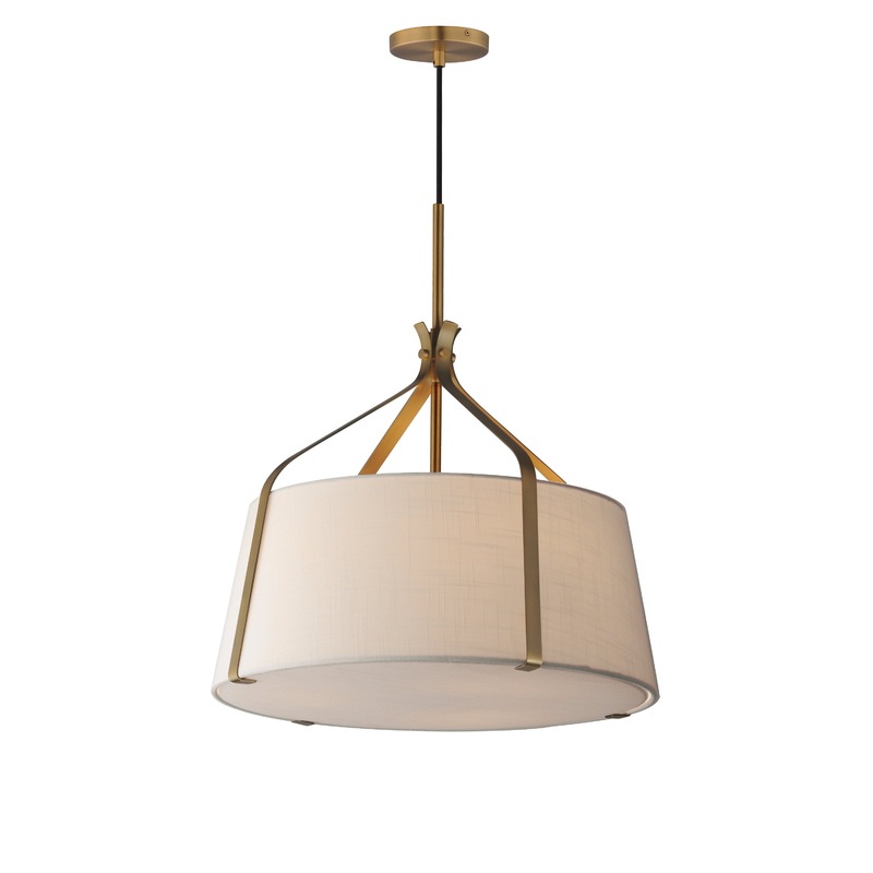 Bandera 20″ 3-Light Pendant Natural Aged Brass