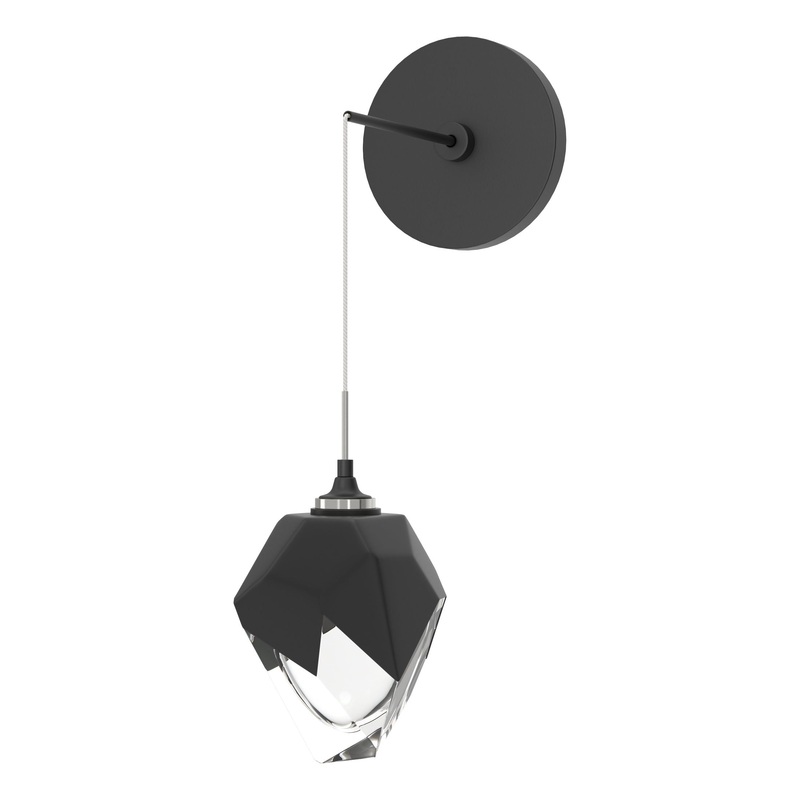 Chrysalis Small Low Voltage Sconce Black Black Crystal (BP)