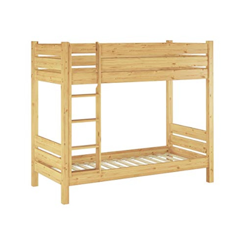 Erst-Holz Solido Letto a Castello per Adulti 90×190 con doghe rigide e divisibile 60.16-09-190T100