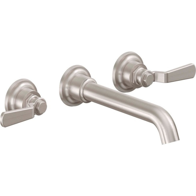Lavatory Trim Descanso Works Vessel Wall 2 Lever Polished Nickel ADA 1.2 Gallons per Minute