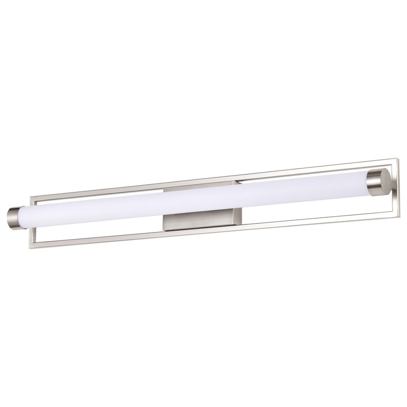 LED Vanity from the Canal Collection in Brushed Nickel Finish by Nuvo Lighting