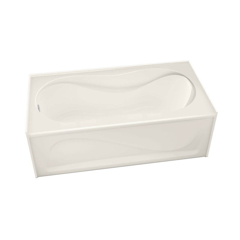 MAAX 105822-000-007-104 Cocoon 6030 IFS Acrylic Alcove Right-Hand Drain Bathtub in Biscuit