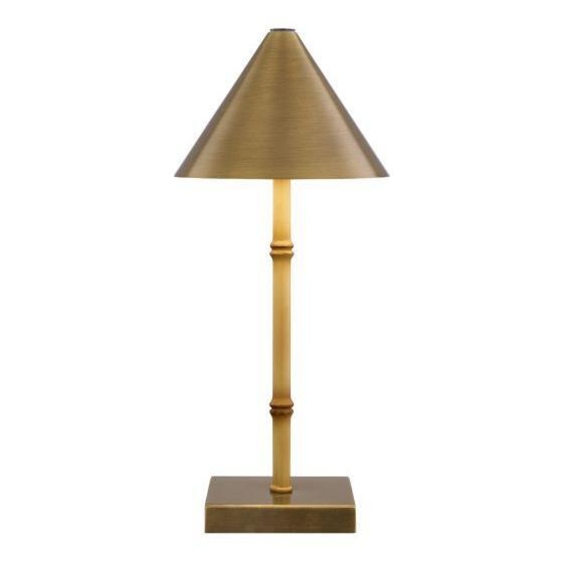 Mae 1-Light Portable Rechargeable LED Table Lamp Natural Bamboo