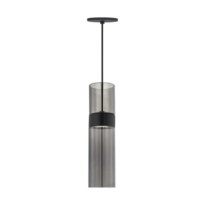 Manette Pendant MonoPoint Black/Satin Nickel Transparent Smoke