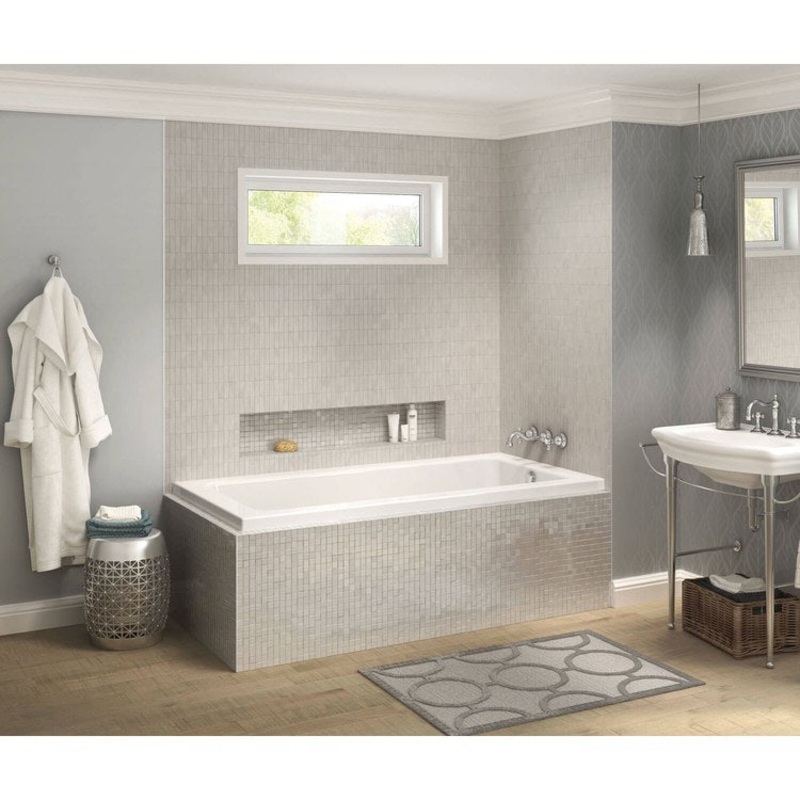 Tub Pose 72 x 42 Inch Right Corner Whirlpool Right Hand White Acrylic