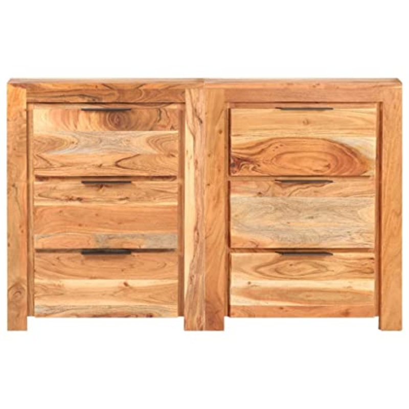 vidaXL Legno di Mango Massello Cassettiera Madia Com Cassettone Scaffale Mensole Armadietto Mobile Arredamento Armadio Arredo Mobilio