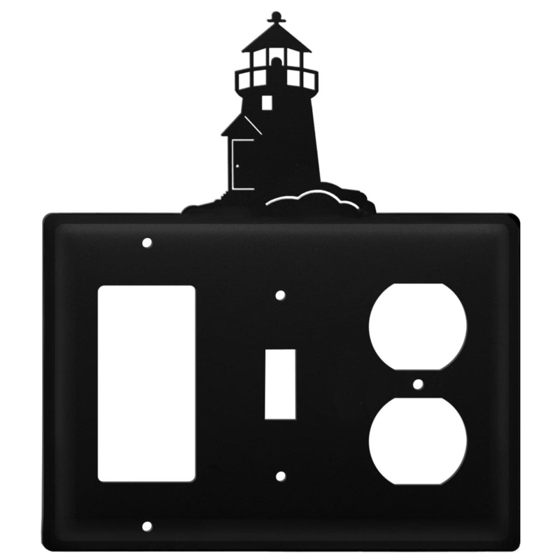 Village Wrought Iron EGSO-10 Triple Lighthouse Single GFI Switch and Outlet Cover CUSTOM Product