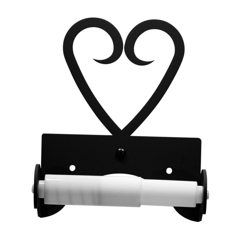 Village Wrought Iron TT-B-51 Heart Toilet Tissue Holder and Roll