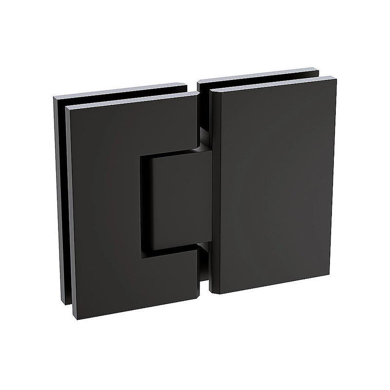 100cm Frameless Glass Bath Screen with Stainless Steel Brackets – Black