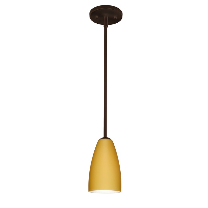 Besa 1TT-1511VM-LED-BR Riva One Light Pendant Bronze