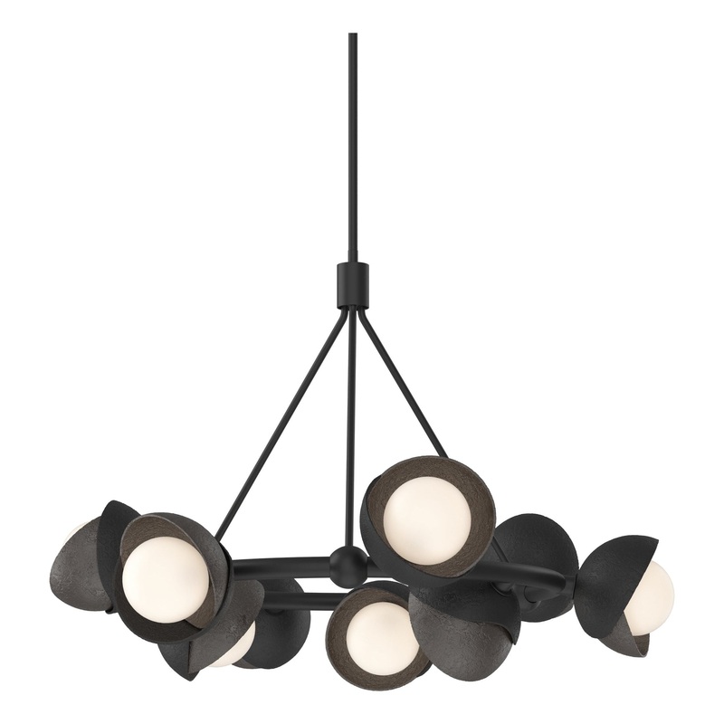 Brooklyn 9-Light Double Shade Ring Pendant Black Oil Rubbed Bronze