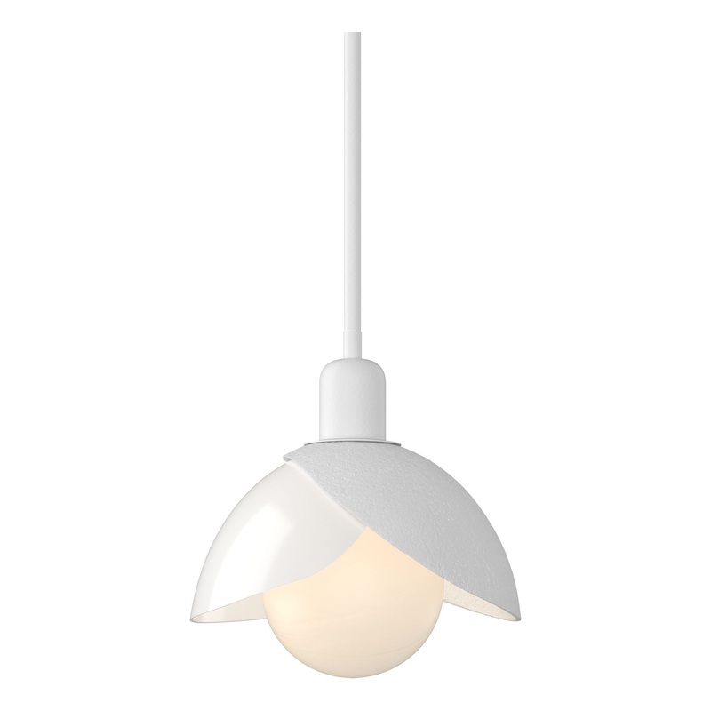 Brooklyn Double Shade Art Glass Mini Pendant White