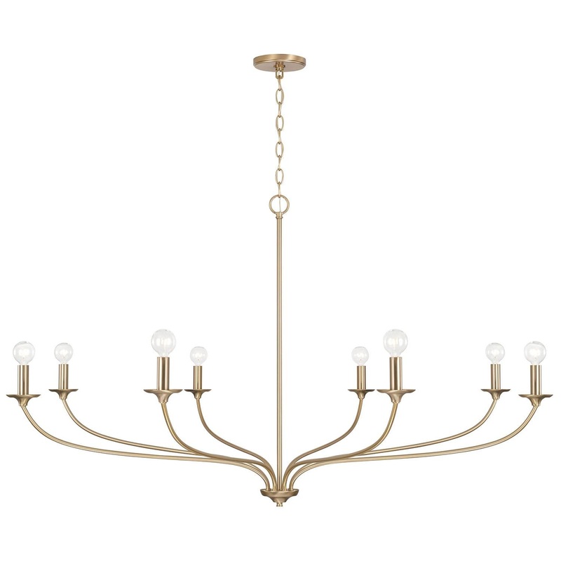 Capital Lighting 449981MA Dolan 8 Light Chandelier Matte Brass