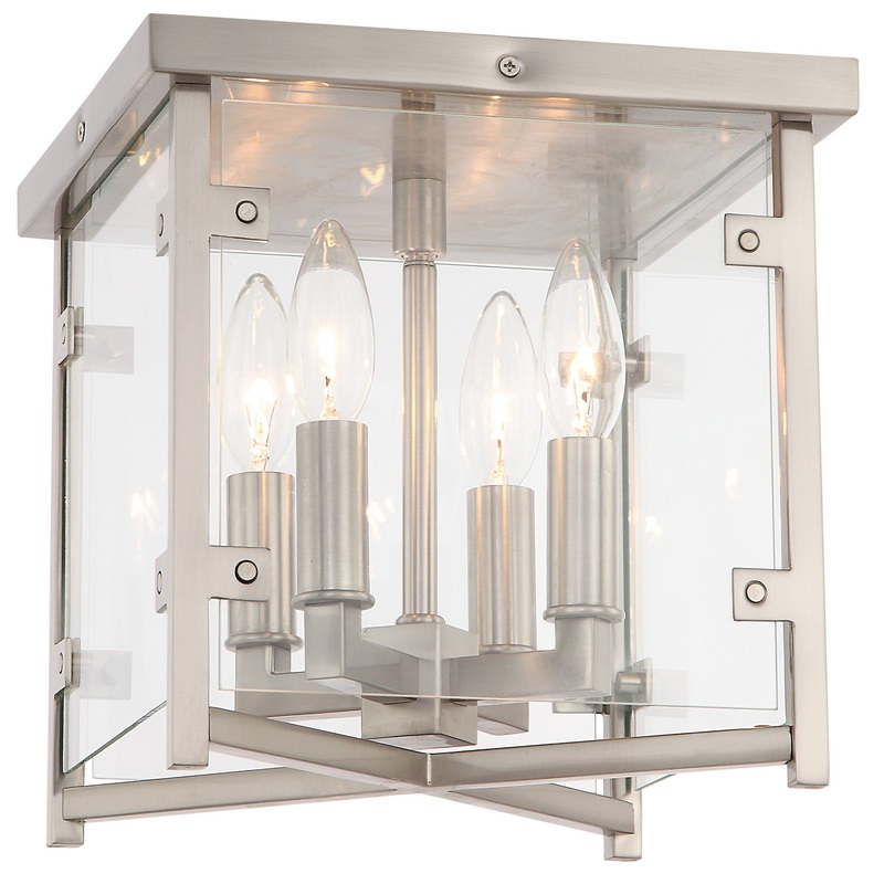 Crystorama DAN-8793-BN Danbury Four Light Flush Mount Brushed Nickel
