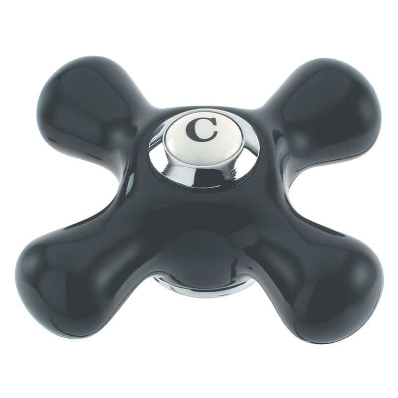 Duchess KSH1161PKXC Cold Porcelain Cross Handle, Polished Chrome