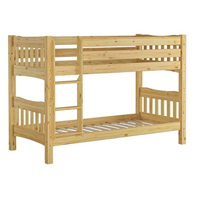 Erst-Holz Letto a Castello 90×200 in Pino divisibile con doghe rigide e nicchia 70cm 60.15-09Ni70