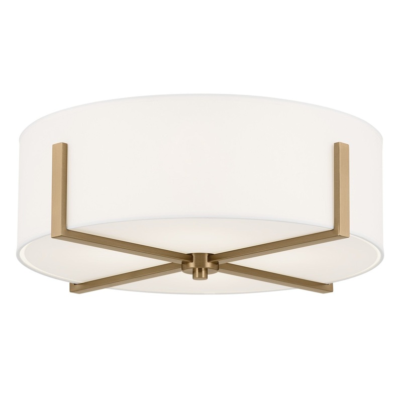 Kichler 52594CPZ Four Light Flush Mount, Champagne Bronze