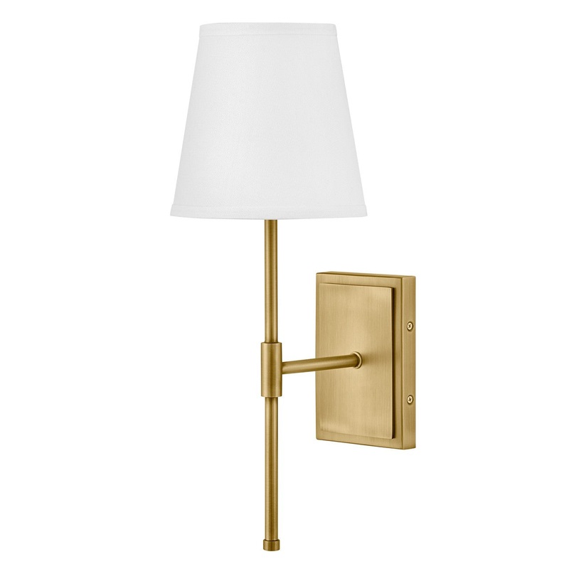 LED Wall Sconce from the Beale Collection in Lacquered Brass Finish by Lark