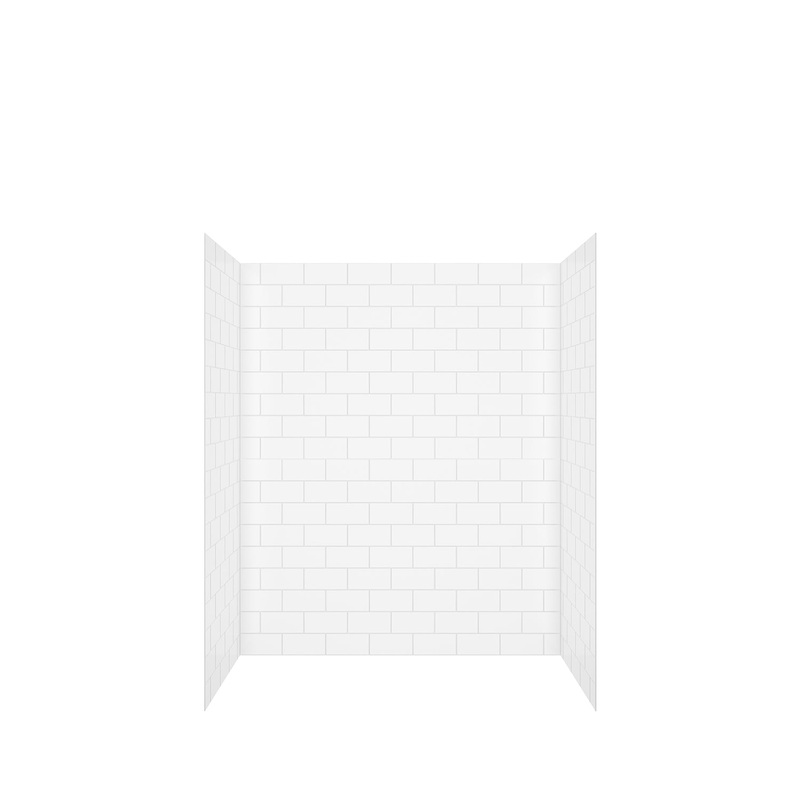 MAAX 107180-000-270-000 Versaline 60 in. Alcove Wall Kit – Subway in White