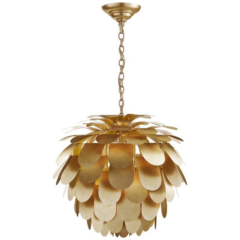 One Light Chandelier from the Cynara Collection in Gild Finish by Visual Comfort Signature