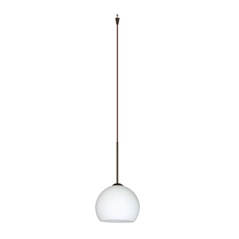 One Light Pendant from the Palla Collection in Bronze Finish by Besa