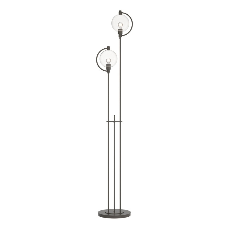 Pluto Floor Lamp Dark Smoke Clear Glass (ZM)