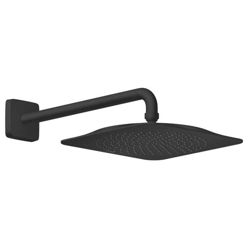 Showerhead Citterio C 270 1 Functions with Trim Matte Black 10-5/8 Inch 1.75 Gallons per Minute Square