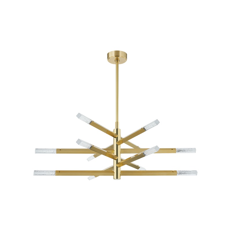 Strasbourg 12-Light LED Chandelier Vintage Brass