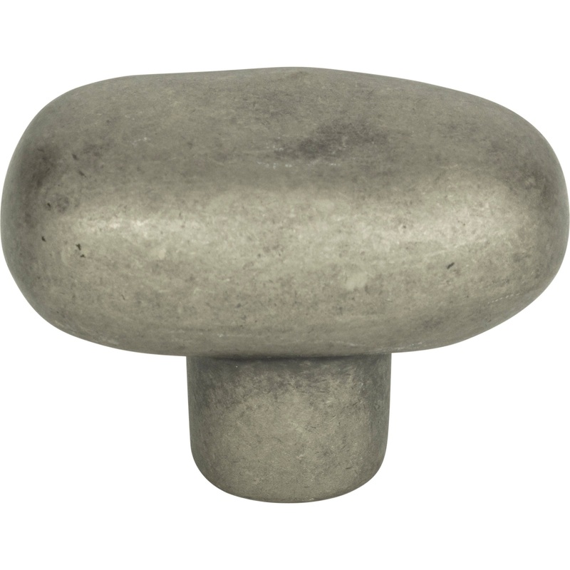 Atlas Homewares Distressed Oval Knob 1 11/16 Inch Pewter