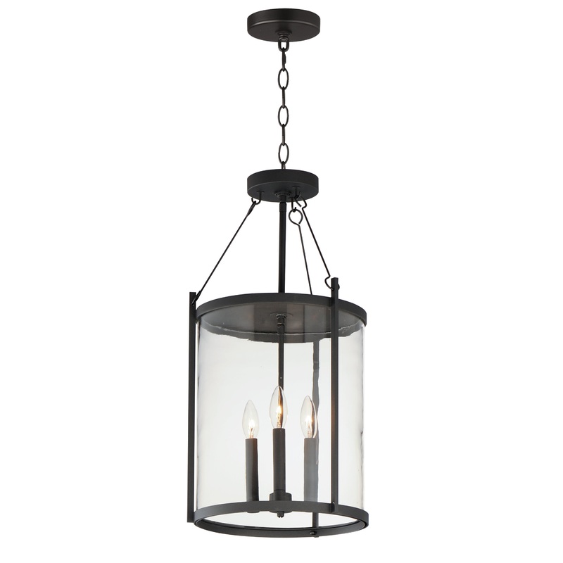 Belfry 3-Light Pendant Black / Clear Glass