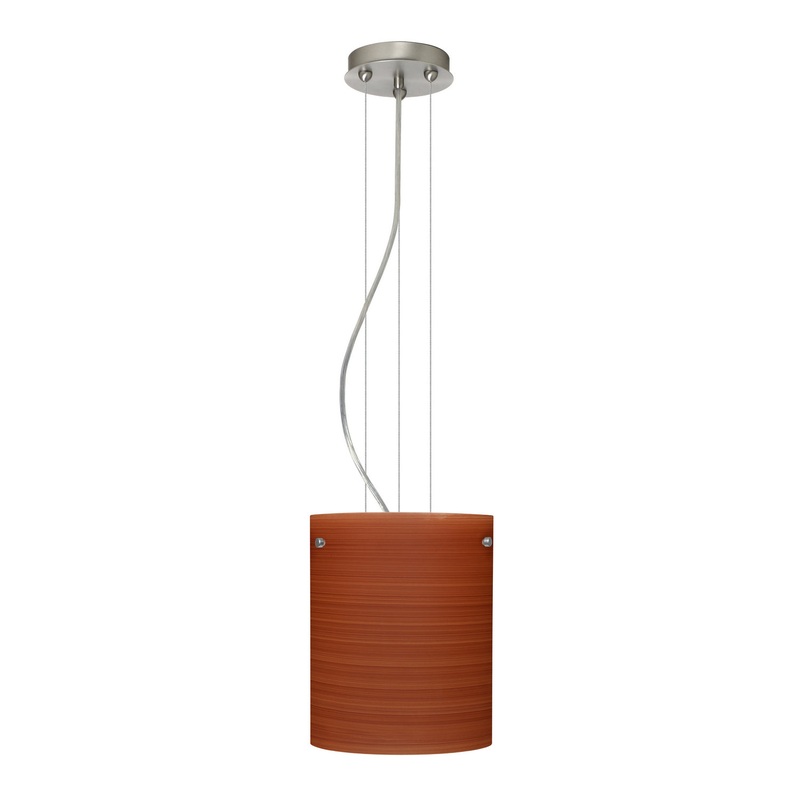 Besa 1KG-4006CH-LED-SN Tamburo One Light Pendant Satin Nickel