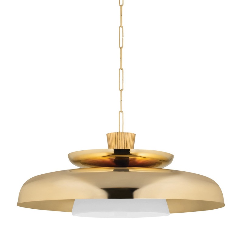 Corbett Lighting 493-34-VB Ravenna One Light Pendant Vintage Brass