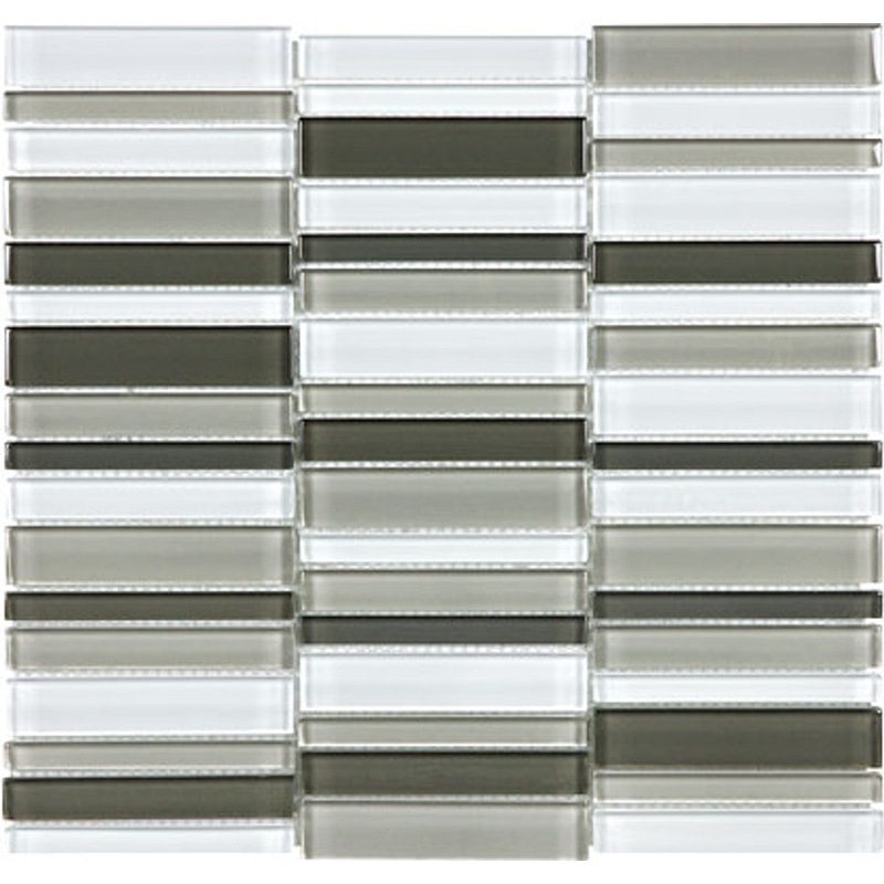 Element Mineral Blend Glass Straight Stacked Mosaic 1.5 X 6