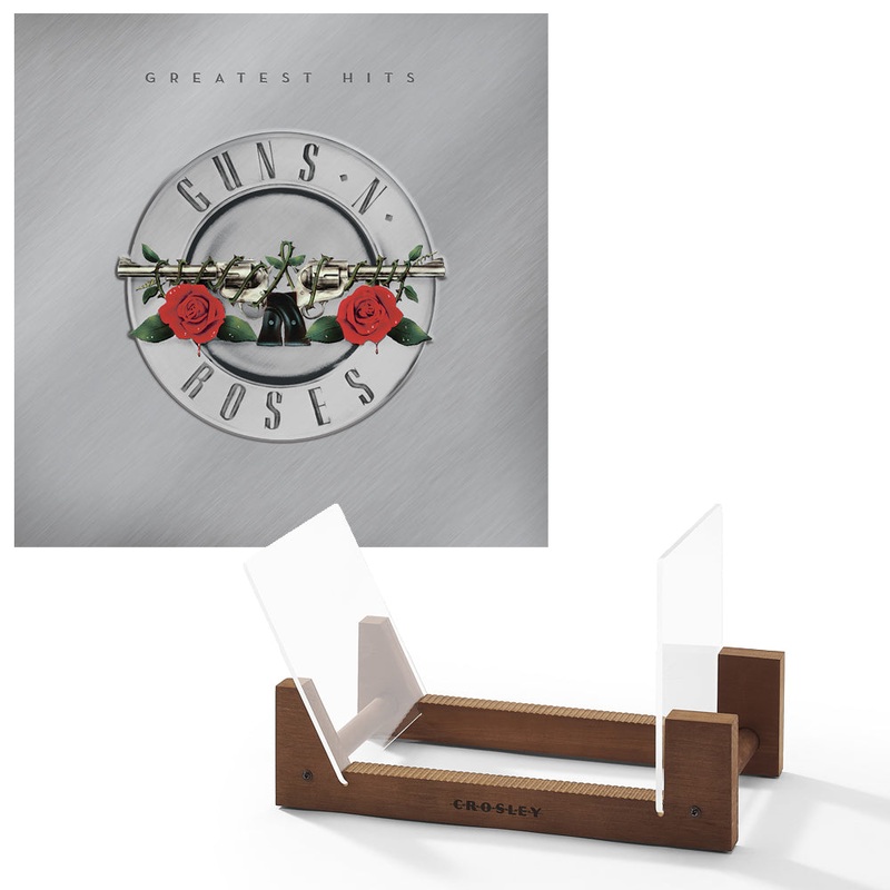 Guns N Roses Greatest Hits – Double Vinyl Album & Crosley Record Storage Display Stand