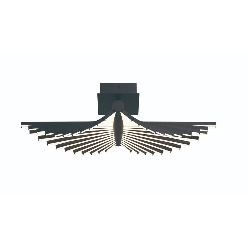 LED Semi-Flush Mount from the Seraph Collection in Black Finish by Eurofase