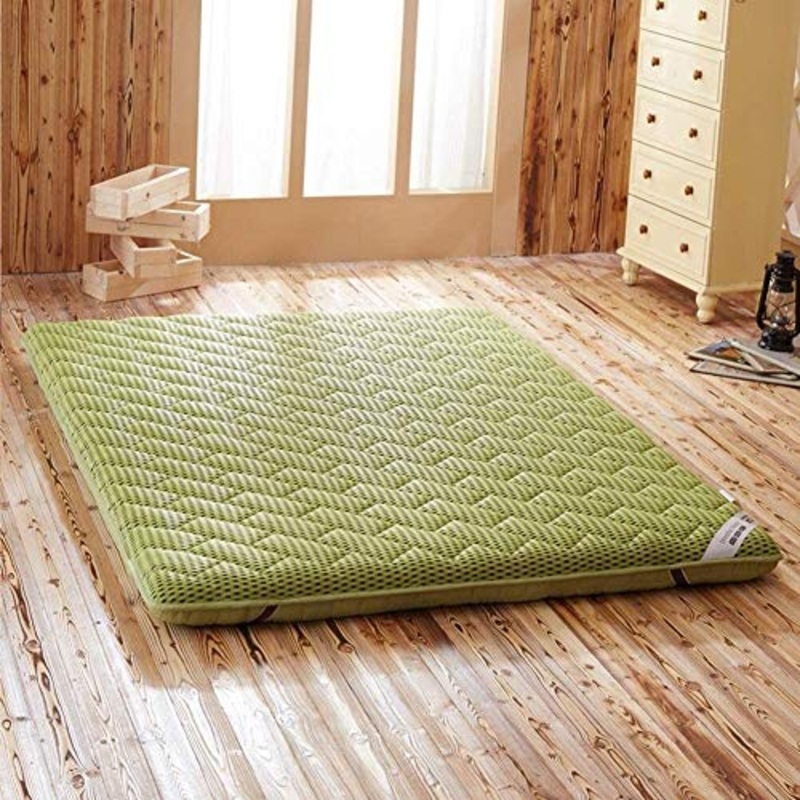 Morbido materasso pieghevole futon giapponese morbido, ipoallergenico giapponese futon letto materasso tatami tappetino da pavimento studente dormitorio dormitorio camera da letto, grigio, 180x200cm