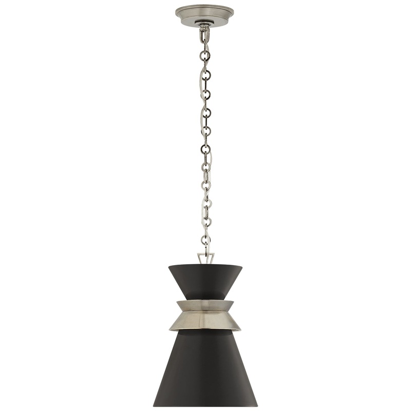 One Light Pendant from the Alborg Collection in Antique Nickel Finish by Visual Comfort Signature