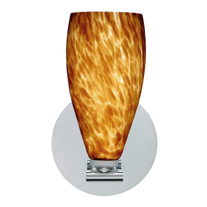 One Light Wall Sconce from the Karli Collection in Polished Nickel Finish by Besa