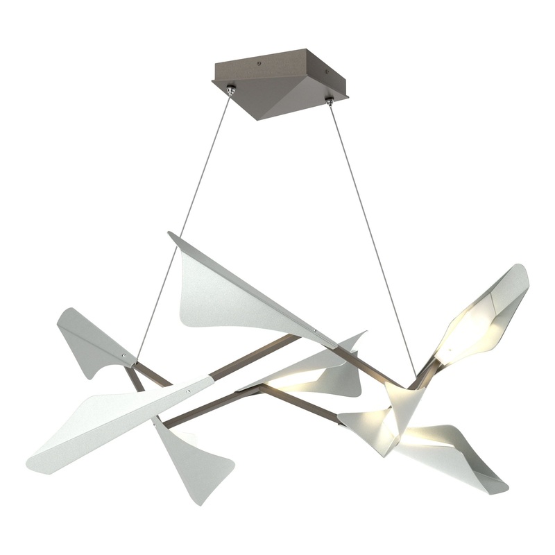 Plume 8-Light LED Pendant Dark Smoke Vintage Platinum