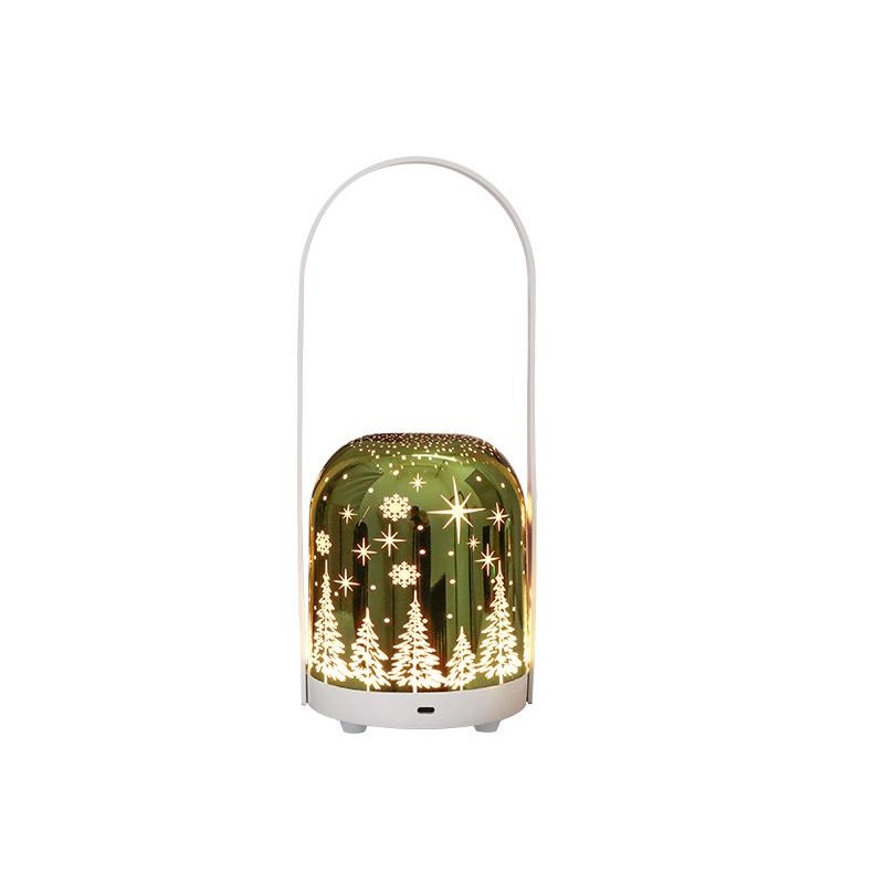 Portable Christmas LED Lantern – Dimmable, 3 Color Temps, 5200mAh Battery & Memory Function(Gold)